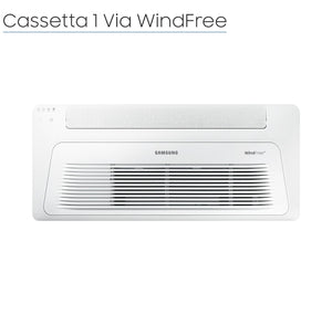 Unità Interna Samsung Cassetta WindFree 1 Via Slim 12000 Btu AJ035TN1DKG R-32 Wi-Fi Optional con Pannello Incluso