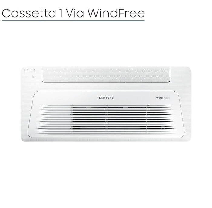 Unità Interna Samsung Cassetta WindFree 1 Via Slim 12000 Btu AJ035TN1DKG R-32 Wi-Fi Optional con Pannello Incluso