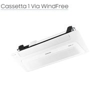 Unità Interna Samsung Cassetta WindFree 1 Via Slim 12000 Btu AJ035TN1DKG R-32 Wi-Fi Optional con Pannello Incluso