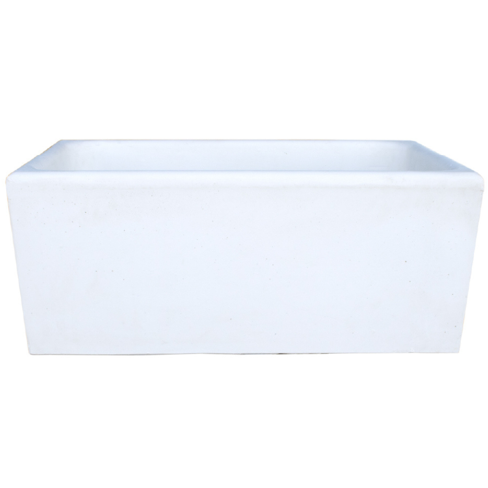 Pilozza calcestruzzo cemento serie ostuni design moderno bianco verniciabile *** misure 60 x 47 x h.30 cm, confezione 1