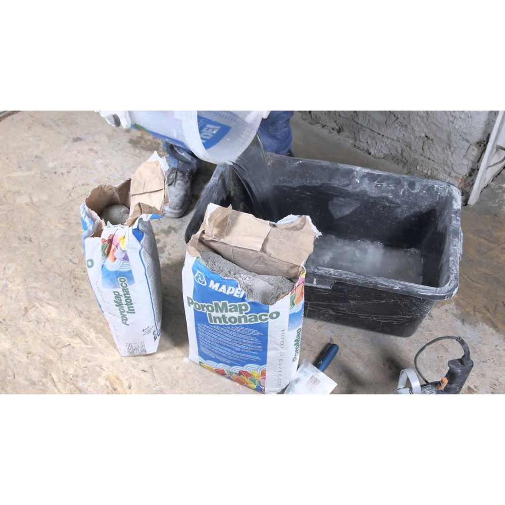 Intonaco monoprodotto poromap deumidificante da 20 kg