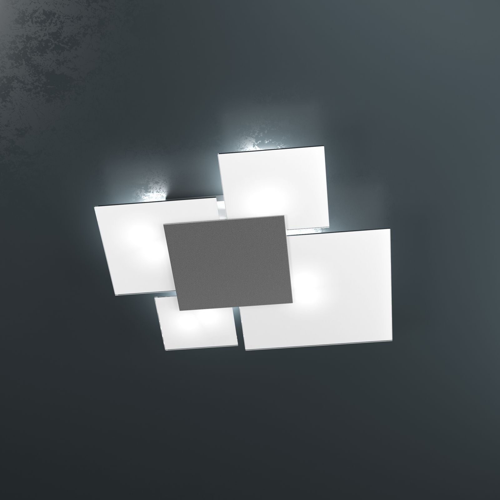 UPGRADE-70 APPLIQUE-PLAFONIERA 4 LUCI GRIGIO ANTRACITE 1148-70-GA