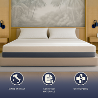 Boreal | Materasso Matrimoniale 160x190 Memory Foam e Waterfoam | Altezza 22 cm | Materasso Ortopedico, Anallergico e Antiacaro | Dispositivo Medico Classe 1 | Sfoderabile e Traspirante