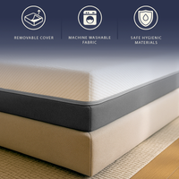 Boreal | Materasso Piazza e Mezza 120x190 Memory Foam e Waterfoam | Altezza 22 cm | Materasso Ortopedico, Anallergico e Antiacaro | Dispositivo Medico Classe 1 | Sfoderabile e Traspirante