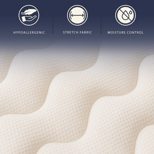 Leo | Materasso Ortopedico Singolo 90 x 190 cm in Waterfoam e Memory Foam | Altezza 22 cm | Dispositivo Medico Classe 1 | Anallergico e Antiacaro | Prodotto in Italia