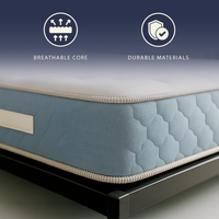 Leo | Materasso Ortopedico Matrimoniale 140 x 200 cm in Waterfoam e Memory Foam | Altezza 22 cm | Dispositivo Medico Classe 1 | Anallergico e Antiacaro | Prodotto in Italia