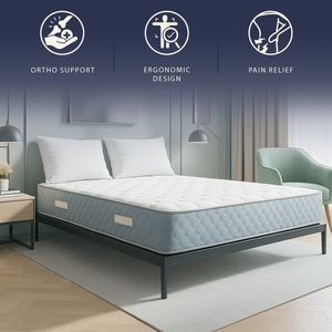 Leo | Materasso Ortopedico Matrimoniale Francese 135 x 190 cm in Waterfoam e Memory Foam | Altezza 22 cm | Dispositivo Medico Classe 1 | Anallergico e Antiacaro | Prodotto in Italia