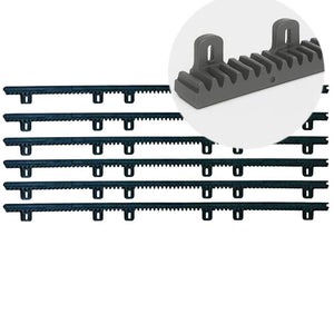 Kit 6 cremagliere nylon m4 con inserto metallico per cancelli scorrevoli