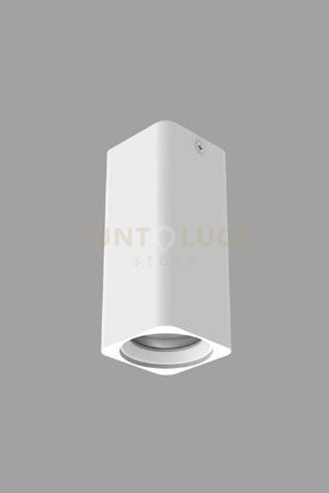 URBAN-B Lampada da soffitto quadrata in metallo bianco attacco GU10 inclusa
