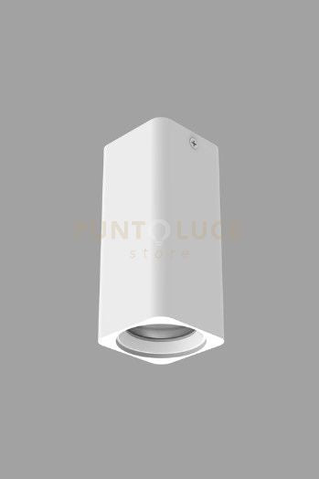 URBAN-B Lampada da soffitto quadrata in metallo bianco attacco GU10 inclusa