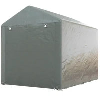 Capanno Porta Attrezzi e Tenda Garage per Bici e Moto con Copertura Anti-UV, 1.6x2m, Grigio Chiaro