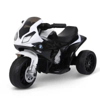 Moto Elettrica per Bambini Max. 20kg con Licenza BMW, Macchina Elettrica con 3 Ruote, Batteria Ricaricabile 6V, Bianco Nera, 66x37x44cm