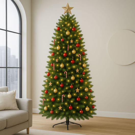 Venus - Albero di Natale effetto realistico in PE e PVC ø116x240H, 1709 Punte