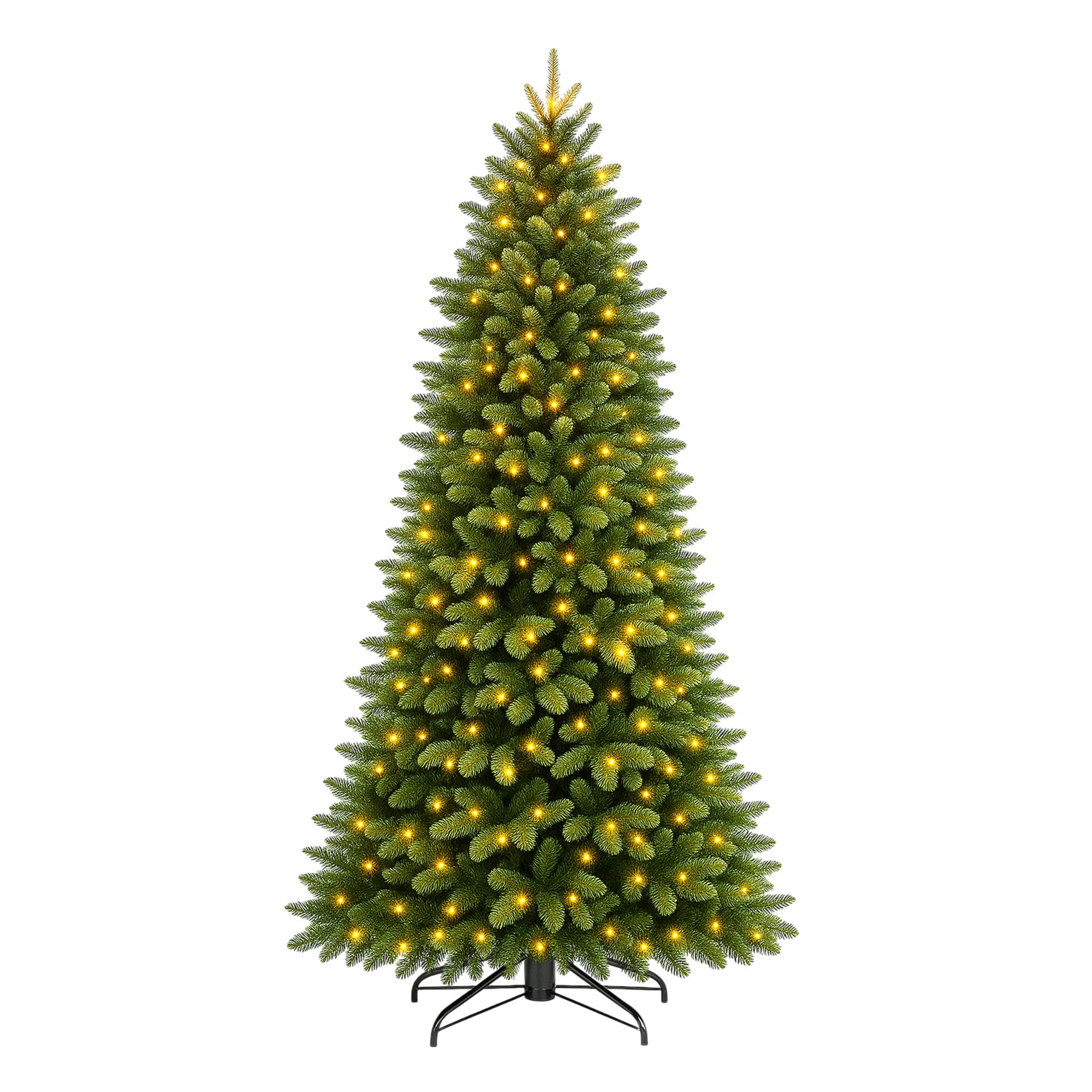 Venus - Albero di Natale Tradizionale con 200 Luci LED in PE e PVC Ø78x150H cm, 647 Punte