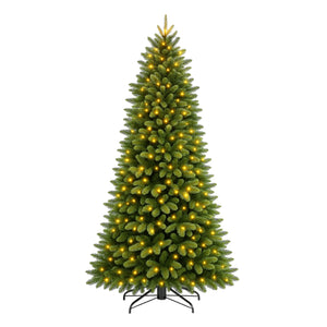 Venus - Albero di Natale Tradizionale con 200 Luci LED in PE e PVC Ø78x150H cm, 647 Punte