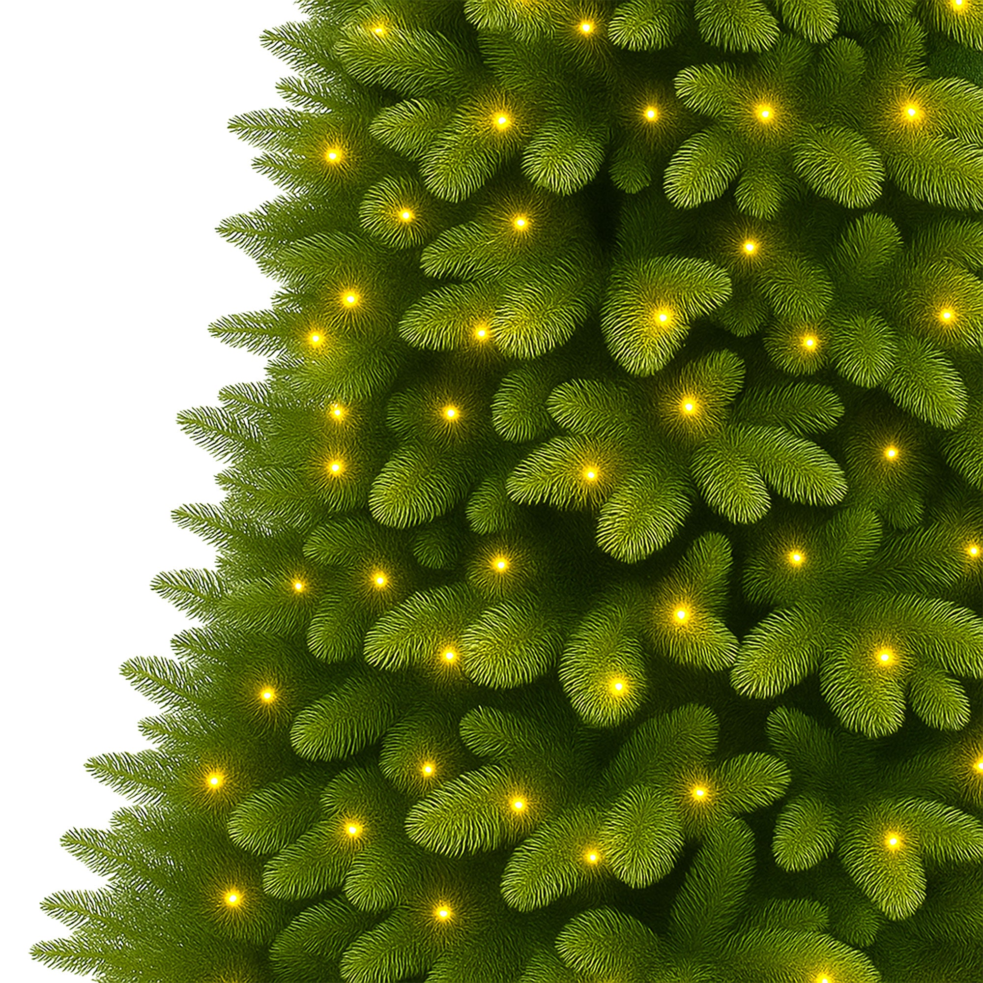 Venus - Albero di Natale Tradizionale con 200 Luci LED in PE e PVC Ø78x150H cm, 647 Punte