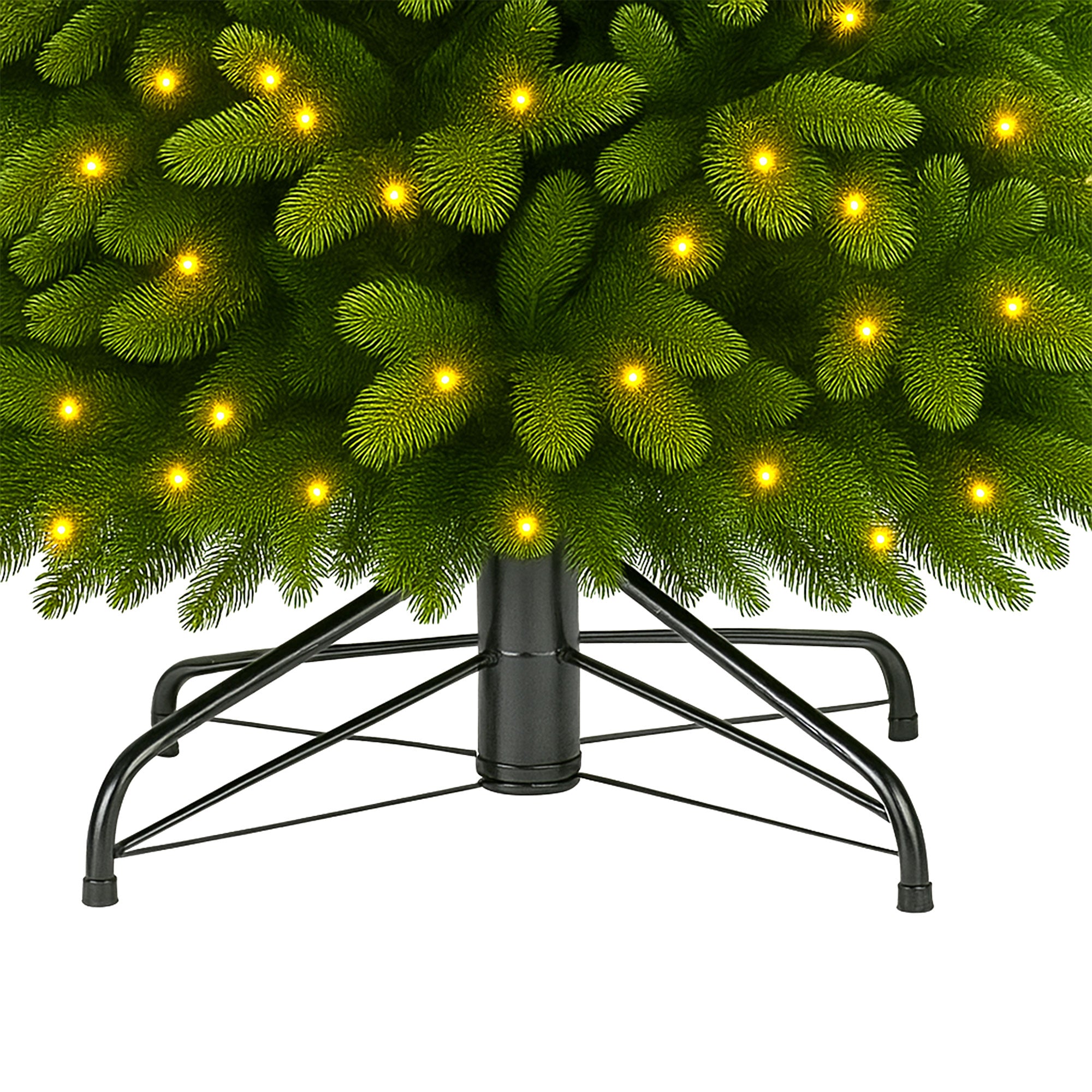 Venus - Albero di Natale Tradizionale con 200 Luci LED in PE e PVC Ø78x150H cm, 647 Punte