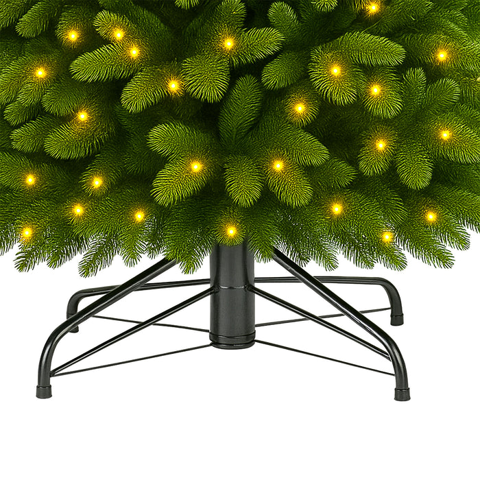Venus - Albero di Natale Tradizionale con 200 Luci LED in PE e PVC Ø78x150H cm, 647 Punte