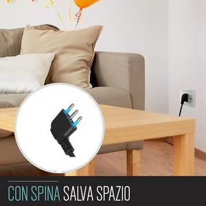 Multipresa 9 posti con 3 uscite polivalenti e 6 bipasso 10/16a lunghezza 1.5mt