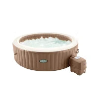 28412EX - Simple Spa Plus Bubble Massage Set 236X71Cm 8 Posti Con Pompa, Riscaldatore, Sistema Di Purificazione Acqua, 100 Getti, Telo Base, Telo Copertura, Dispenser Di Cloro