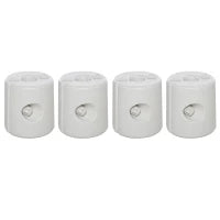 Set 4 Pezzi Pesi Riempibili con Acqua o Sabbia per Gazebo Plastica PE 22 x 24 x 25 cm Bianco