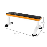 Panca piana, Capacità max 200 kg, 112x 62 x 43 cm, Nero