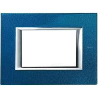 Bticino axolute placca rettangolare 3 moduli blu meissen in metallo
