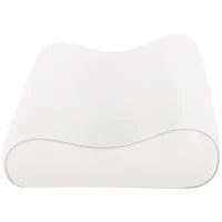Cuscino Cervicale in Memory Foam a Doppia Altezza con Copertura Rimovibile, 60x40x10/12 cm, Bianco Crema