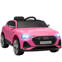 Macchina Elettrica per Bambini 12V con Telecomando, Velocità 3-8km/h, Luci e Musica, Età 3-5 Anni, Rosa