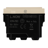 Bticino living now presa 2p+t 16a 250v 1 modulo con alveoli schermati *** colore sabbia, confezione 1
