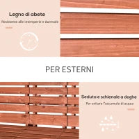Panchina Esterni Legno Abete 2/3 Posti, Convertibile 160x68x92cm