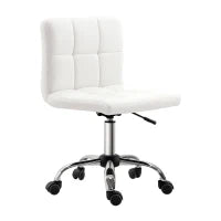 Sedia da Ufficio Ergonomica, Sedia Girevole Altezza Regolabile in Pelle Sintetica 46 × 51 × 80-92cm