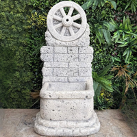 Fontana giardino calcestruzzo cemento senza rubinetto 44x37xh.94cm mod. ruota