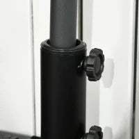 Base per Ombrellone Semicircolare Riempibile con Sabbia o Acqua per Pali 38-48mm, Nero