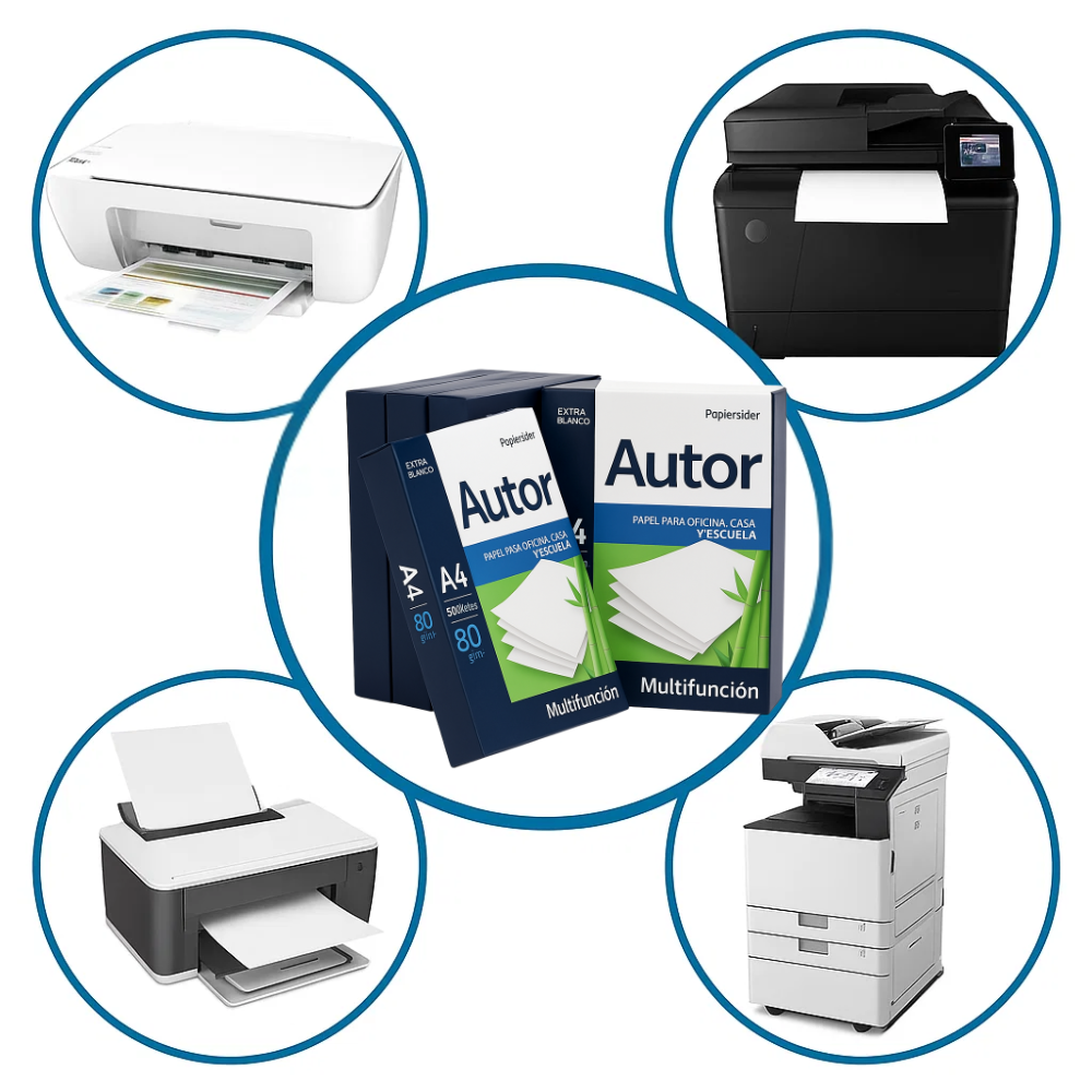 Confezione multipla carta ledesma autor a4 80 g/m² kit da 5 risme