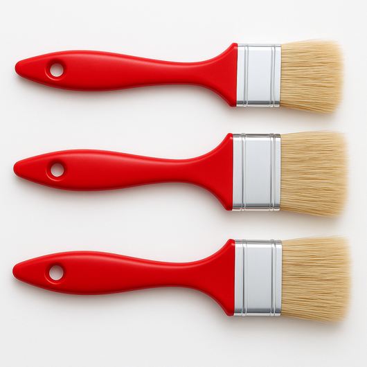 Fortunato kit pennellessa 30mm 40mm 50mm tripla setola bionda manico plastica