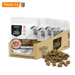 Multipack da 12 pz cibo per cani semiumido tapas gourmet mediterranean natural pollo & tacchino