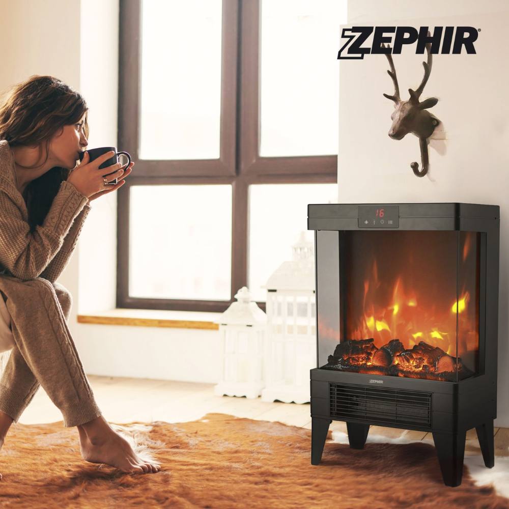 Camino elettrico zephir zfp9600 1000 2000w con telecomando termostato