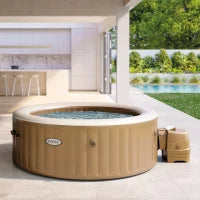 28426EX - Pure Spa Bubble Massage 196X71Cm 4 Posti Con Pompa, Riscaldatore, Sistema Purificazione Acqua
