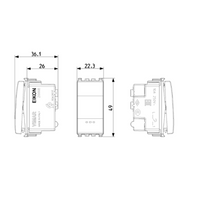 Vimar pulsante 1p no 10a illuminabile con tasto sostituibile serie eikon *** colore bianco, confezione 1