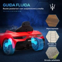 Macchina per Bambini Maserati MC20, Guida Manuale, Telecomando e Fari LED, Età 3-6 Anni, Rosso