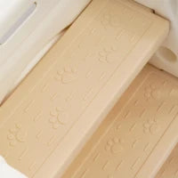 Scivolo per bambini 5-in-1 con altalena, arrampicata, canestro da basket e spazio di stoccaggio, 179×184×103 cm,Marrone+Bianco