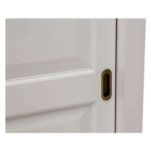 Armadio appendiabiti con bastone e 2 ante scorrevoli 2 cassetti arte povera in legno massello e mdf con rifiniture bianco 125X60X200H