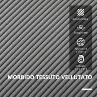 Divano 2 Posti con Spazio Contenitore e 2 Cuscini, in Tessuto Effetto Velluto e Legno, 140x63x79 cm, Grigio