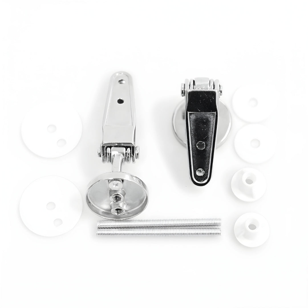 Cerniere cromate per sedile copri wc con kit di fissaggio ogomondo *** confezione 1