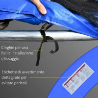 Copertura Imbottita Bordo Tampolino, Protezione per Tappeto Elastico da Giardino in PVC ( Ø244cm )