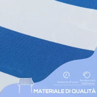 Tenda da Sole da Esterno 2x1.5m a Rullo con Manovella, Altezza e Angolazione Regolabile, Blu
