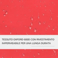Passeggino per Cani Piccoli Pieghevole, Carrozzina per Cani con Ruote con Freni, Portabicchieri, Cestino Portaoggetti, 3 Finestre e Ruote Anteriori a 360°, per Animali Domestici 10 kg, Rosso