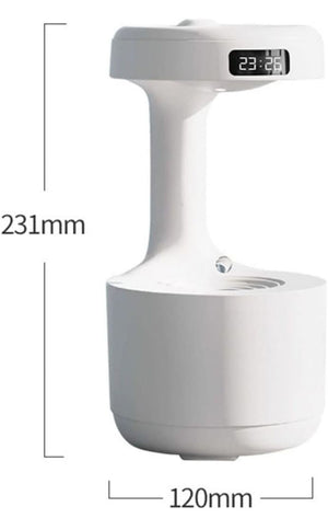 Umidificatore Ambiente 5W Contenitore Acqua 600ml Display A Led LZ599 Usb