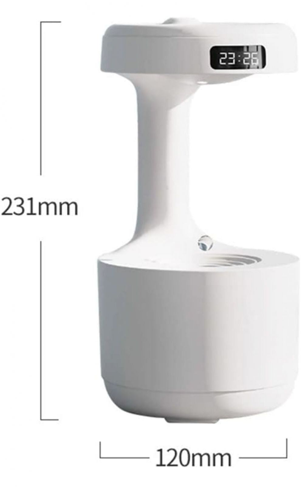 Umidificatore Ambiente 5W Contenitore Acqua 600ml Display A Led LZ599 Usb